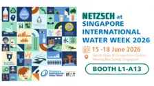NETZSCH at Singapore International Water Week 2026, promoting water technology and sustainability event.