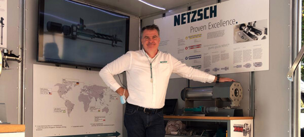 Managing Director of NETZSCH Pompe & Sistemi Italia, Stefano Olivotto, presents our products at our customers company.