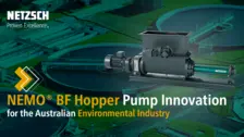 NEMO® BF Hopper Pump by NETZSCH designed for efficient sludge cake transfer in Australian wastewater treatment plants.