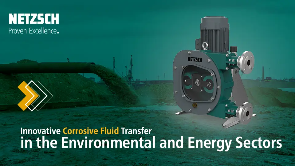 PERIPRO® Peristaltic Pump by NETZSCH, designed for efficient transfer of corrosive fluids in environmental and energy sectors.