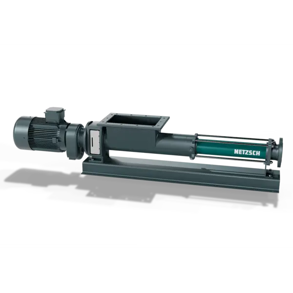 NEMO® BO/BS pump with hopper in block construction for gentle, continuous conveying of turkey meat and minced products.