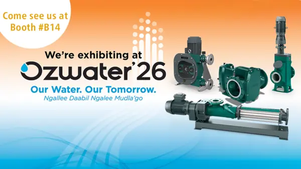 NETZSCH showcases rotary lobe, helical rotor, and peristaltic pumps at Ozwater’26, promoting innovative water solutions.