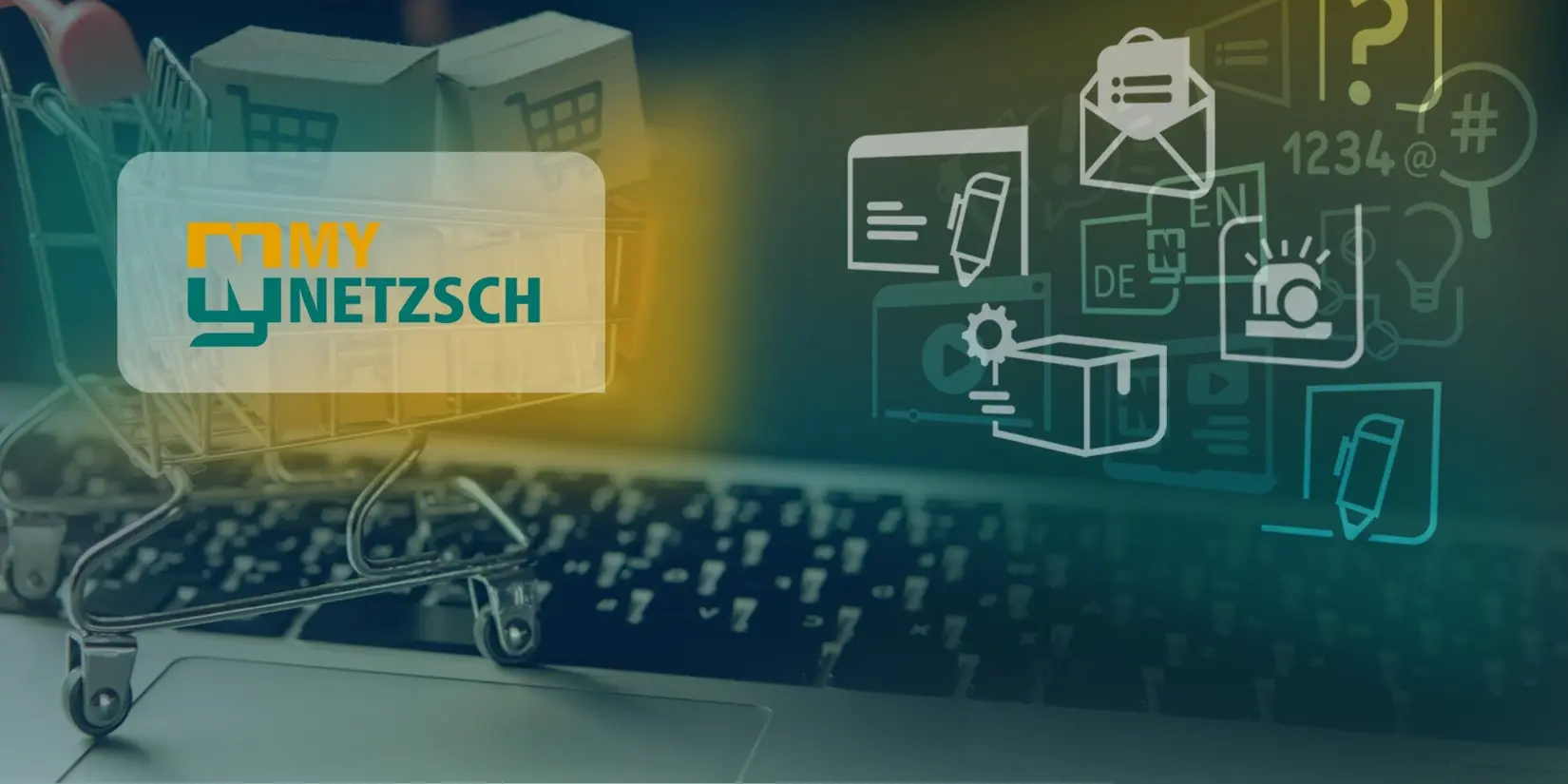 MyNETZSCH digital customer portal interface showing online spare parts ordering and technical document access for NETZSCH pumps.