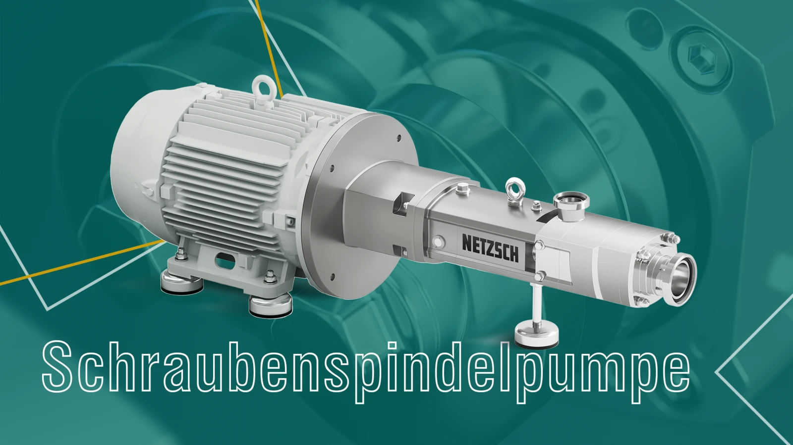 NETZSCH Schraubenspindelpumpe in robustem Design, ideal zur Förderung von viskosen Medien mit hoher Effizienz.