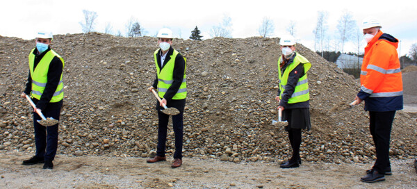 The planning team for the new building: Ralf Baldauf, Jakob Bartinger, Rita Buchner and Martin Kalleder (from left).