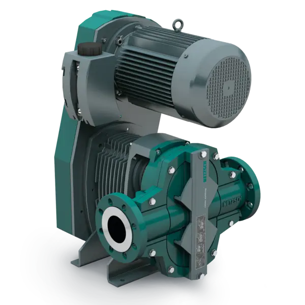 TORNADO® T.Envi® rotary lobe pump by NETZSCH designed for efficient dense sludge handling in wastewater treatment systems.