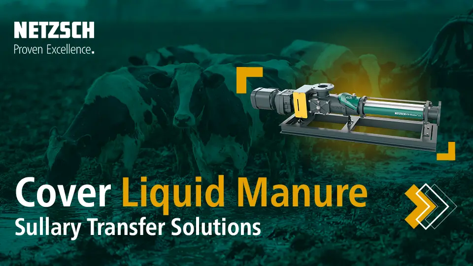 NEMO® Progressing Cavity Pump by NETZSCH ensures reliable, stable liquid manure slurry transfer for efficient agricultural waste management.