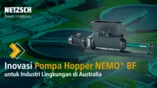 Pompa Hopper NEMO® BF dari NETZSCH dengan teknologi aBP-Module® optimalkan pemindahan lumpur padat untuk industri lingkungan Australia.