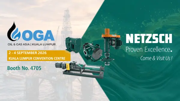 NETZSCH Pumps & Systems showcasing advanced pump solutions for oil, gas, and petrochemical industries at Oil & Gas Asia 2026 Kuala Lumpur.